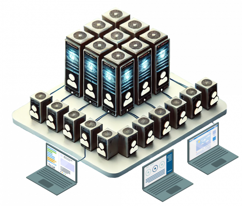 Image illustrating the new possibility to limit the number of users per agent in a ThinLinc cluster